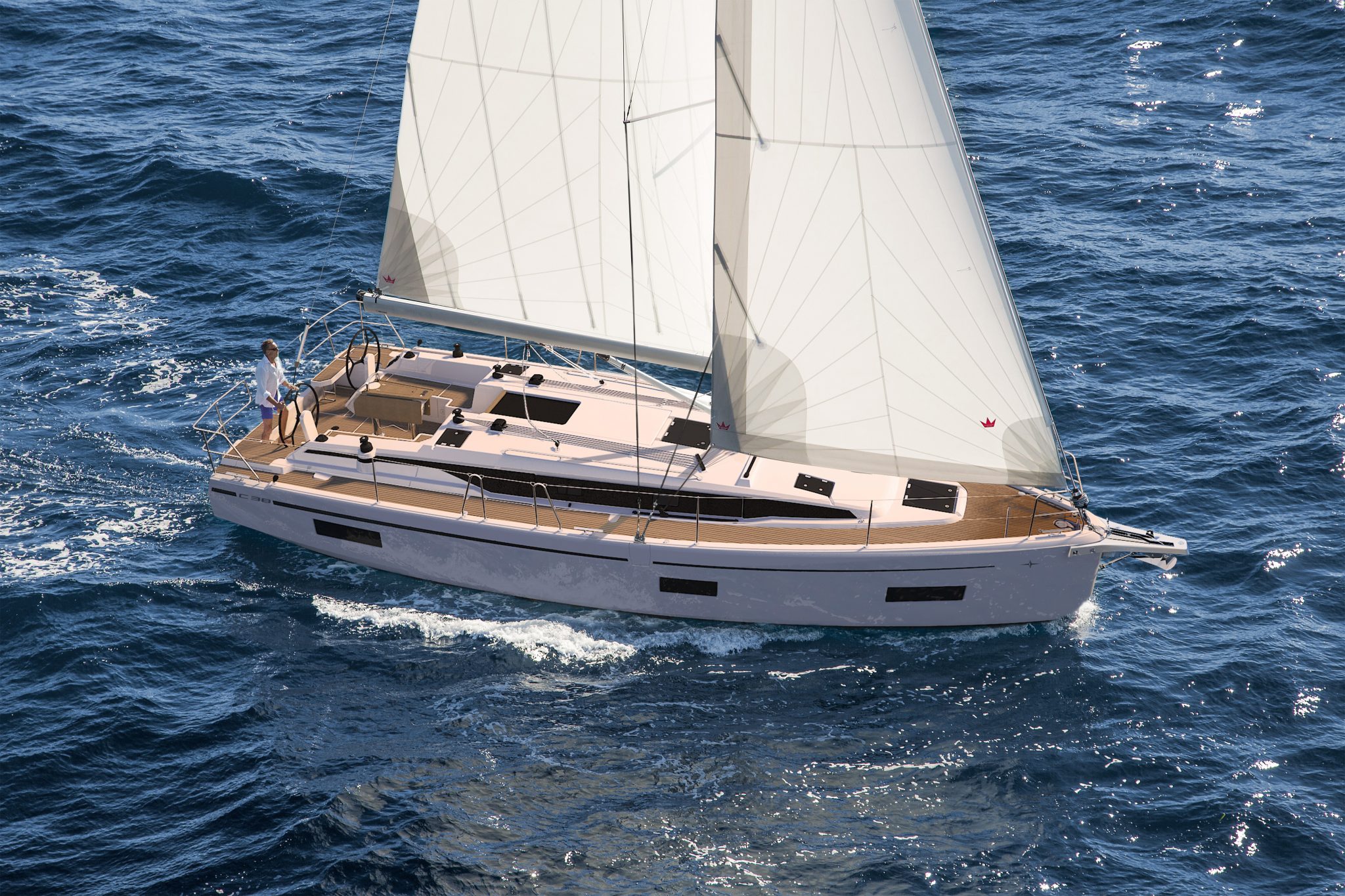 Bateau neuf Bavaria C38 sur l'eau